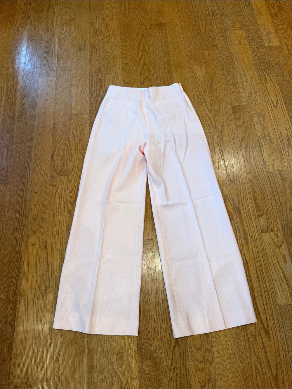 Sandro Pale Pink Tailored Wide-Leg Trousers